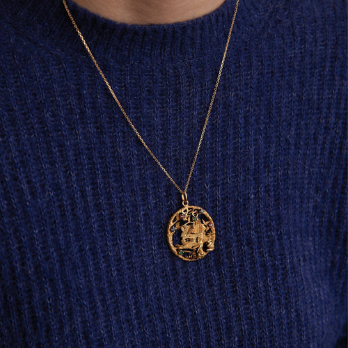 Pendentif Pendentif Chaumière Lapins 58 Facettes DV0055-6