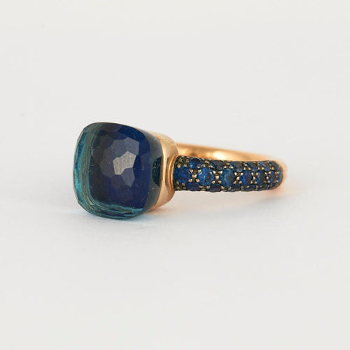 Bague 53 POMELLATO - Bague NUDO Topaze Saphirs 58 Facettes DV0343-26