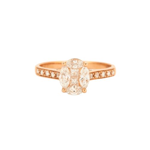 Bague 53 Bague Or Diamant Ovale 58 Facettes 002.931