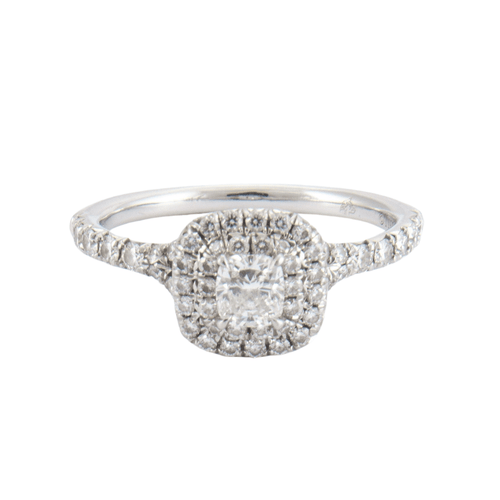Bague 48 TIFFANY & CO - Bague Soleste Platine Diamants 58 Facettes DV0161-1