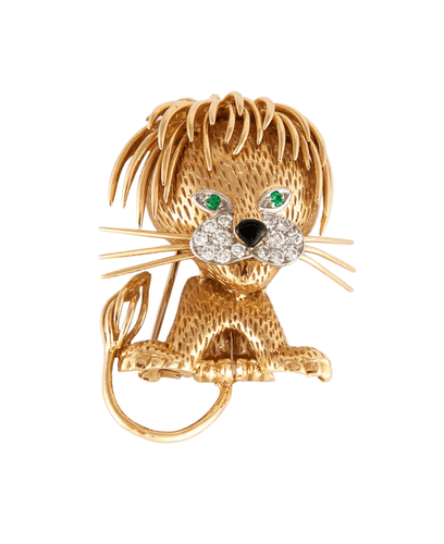 Broche VAN CLEEF & ARPELS (Attribué à) Broche Lion ébouriffé 58 Facettes DV0101-1