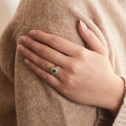 Bague 55 Bague Emeraude Ovale 58 Facettes DV0222-30