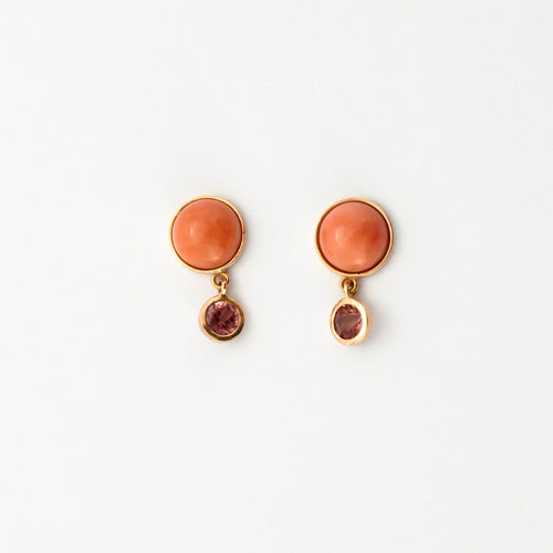 Boucles d'oreilles Boucles D'oreilles Corail Tourmaline Rose 58 Facettes DV0222-23