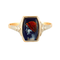 Bague 55 Bague Ancienne Email Or jaune 58 Facettes DV0222-9