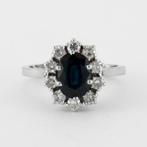 Bague 49 Bague Marguerite Saphir Diamants 58 Facettes DV0222-8