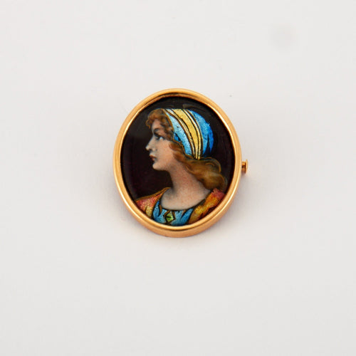 Broche Broche Or Jaune émail de Limoges 58 Facettes DV0222-20