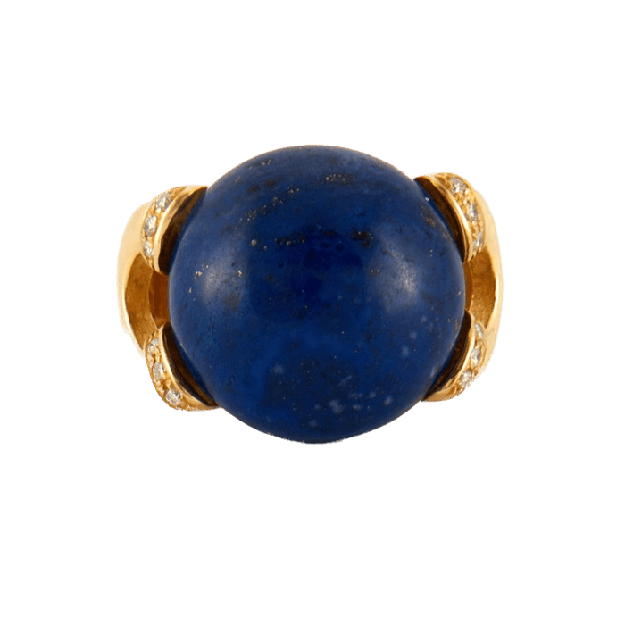 Bague 53 Bague Lapis Lazuli et Diamants 58 Facettes DV0222-4