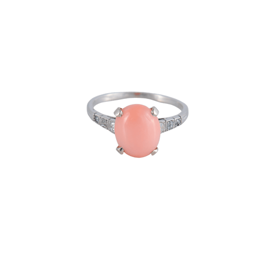 Bague 54 Bague Corail peau d'ange Diamants 58 Facettes 1