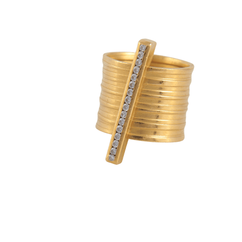 Bague Bague Large Ligne Diamants 58 Facettes 1