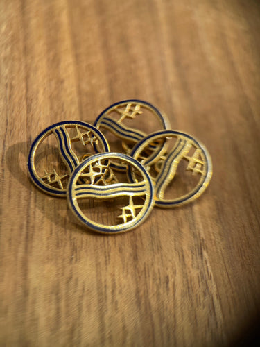 Boutons de manchette Boutons de manchettes en or et email 58 Facettes 168