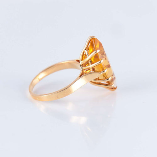 Bague 49 Bague Citrine marquise 58 Facettes JE208