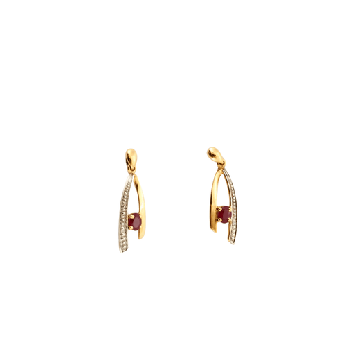 Boucles d'oreilles BOUCLES D'OREILLES "SEZANE" OR & RUBIS 58 Facettes BO/230032 NSS