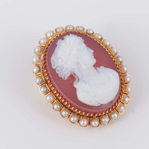 Broche Broche Pendentif Camée Perles 58 Facettes 1