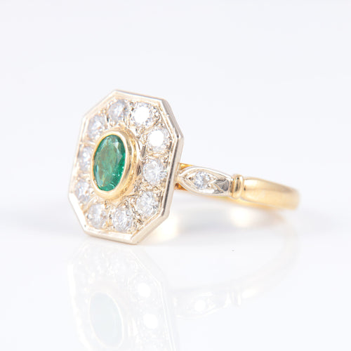 Bague 49 Bague Marguerite Emeraude Diamants 58 Facettes 1