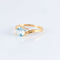 Bague 49 Bague Coeur aigue-marine 58 Facettes JE220