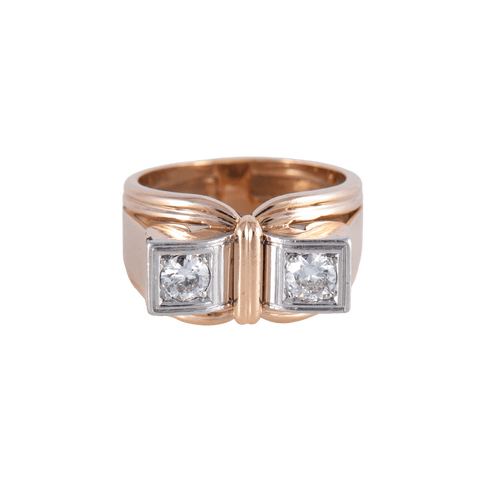 Bague 57 Bague Tank Double Diamants 58 Facettes 1