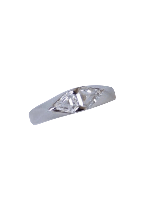 Bague vintage diamants Superman sur or blanc 58 Facettes