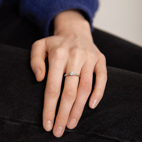 Bague 50 Bague Solitaire "Tu es le sel de ma vie"  MAUBOUSSIN 58 Facettes 150277R