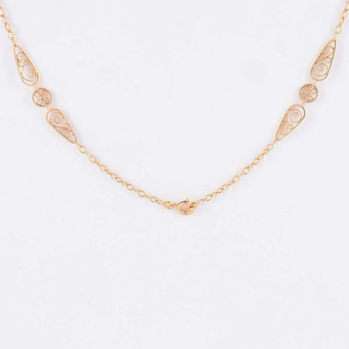 Collier Chaîne Maille Filigrane 58 Facettes 1