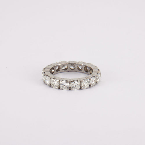 Bague Alliance tour complet en or gris, diamants 58 Facettes