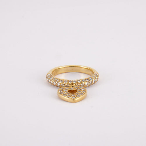 Bague 53 POIRAY - bague coeur en or jaune, diamants 58 Facettes