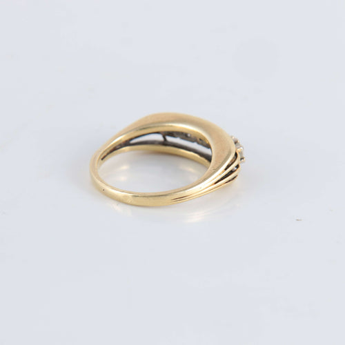 Bague 51 Bague style jarretière 5 Diamants 58 Facettes FM124