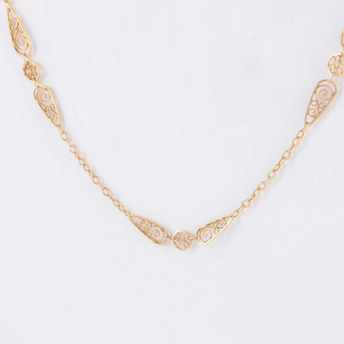 Collier Chaîne Maille Filigrane 58 Facettes 1