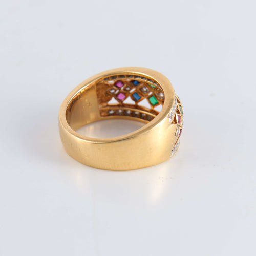 Bague 53 Bague Arlequin large 58 Facettes FM62
