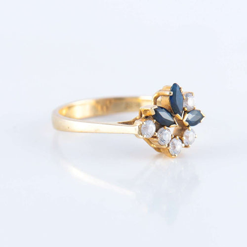 Bague 54 Bague Florale Saphirs 58 Facettes 149