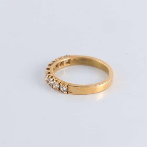 Bague 54 Demi-alliance 9 Diamants 58 Facettes FM67