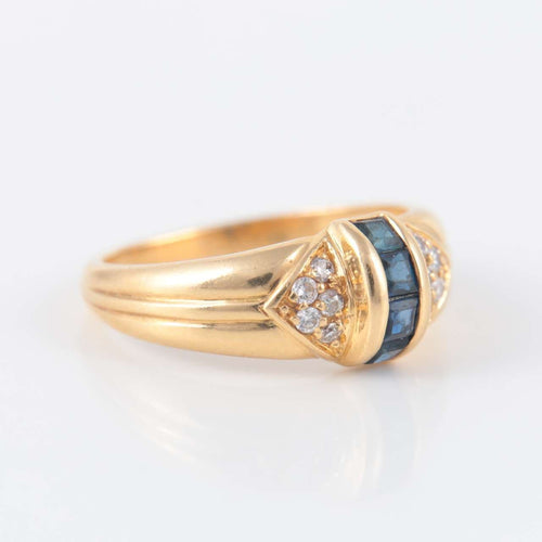 Bague Bague Vintage Saphirs Diamants 58 Facettes 2196