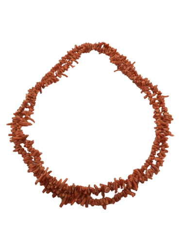 Collier Sautoir En Corail Rouge 58 Facettes