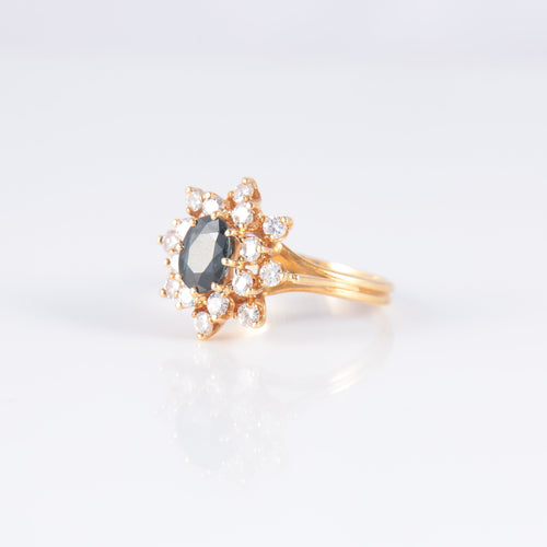Bague Bague Marguerite Saphir Diamants 58 Facettes 1