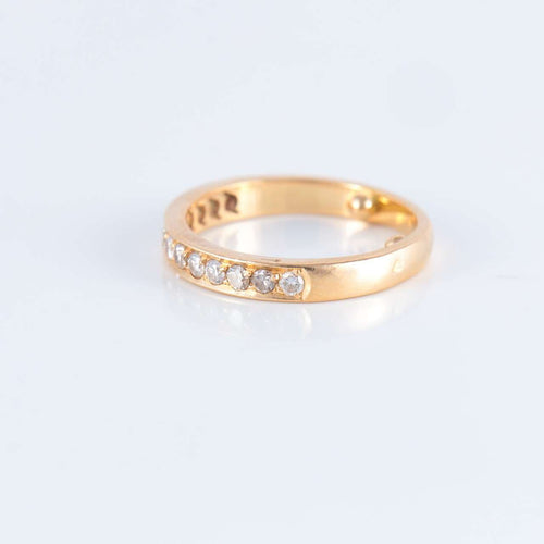 Bague 48 Demi-alliance Diamants 58 Facettes JE226