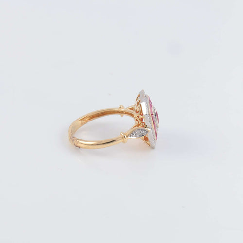 Bague 53.5 Bague Style Art Déco Rubis  Diamants 58 Facettes 1