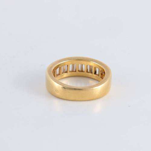 Bague 51 Demi-alliance Diamants taille baguette 58 Facettes FM71