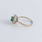 Bague 49 Bague Marguerite Emeraude et 10 Diamants 58 Facettes FM65