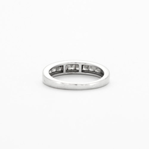 Bague 48 Jonc Or Gris et Diamants 58 Facettes