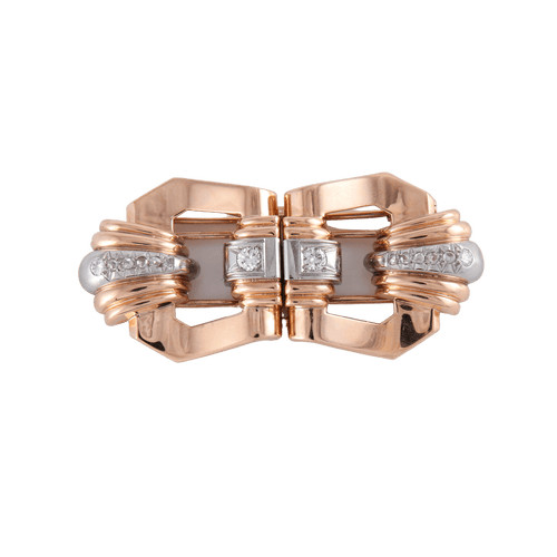 Broche Double clip Diamants 58 Facettes 1