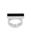 Bague 51 BAGUE MODERNE ARGENT ET ONYX "CHRISTOFLE" 58 Facettes 044321