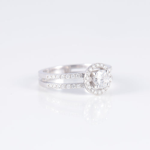 Bague Bague Solitaire Diamant 0.43ct Couleur D 58 Facettes 1