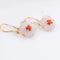 Boucles d'oreilles Boucles d'oreilles fleurs Cristal de roche Corail Diamants 58 Facettes B9624