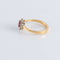 Bague 53 Bague Marguerite Rubis et 12 Diamants 58 Facettes FM63