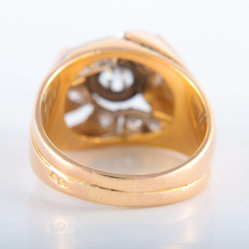 Bague 55 Bague Tourbillon or rose Platine Diamants 58 Facettes 1