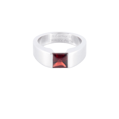 Bague 51 CARTIER Bague Tank Grenat 58 Facettes ES19269