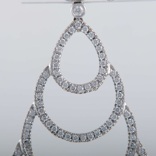 Boucles d'oreilles Boucles d'oreilles Quatre éléments ajourés Diamants 58 Facettes 1