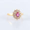 Bague 53 Bague Marguerite Saphir Rose Diamants 58 Facettes