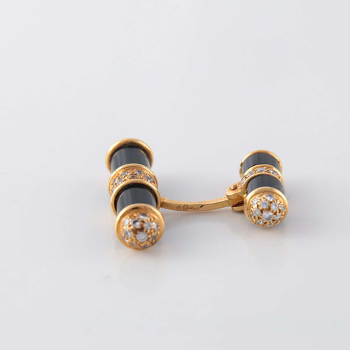 Boutons de manchette Boutons de manchette Onyx Diamants 58 Facettes 1