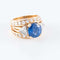 Bague 51 Bague double Saphir Diamants 58 Facettes HS20818