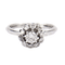 Bague 54 SOLITAIRE DIAMANTS, OR BLANC 58 Facettes